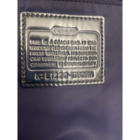 HAPPY COACH 17929 Poppy Multi Heart PINK PURPLE Glam 18x12 Tote Bag RARE - Picture 7 of 14